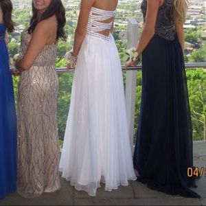 White formal gown! One worn once!